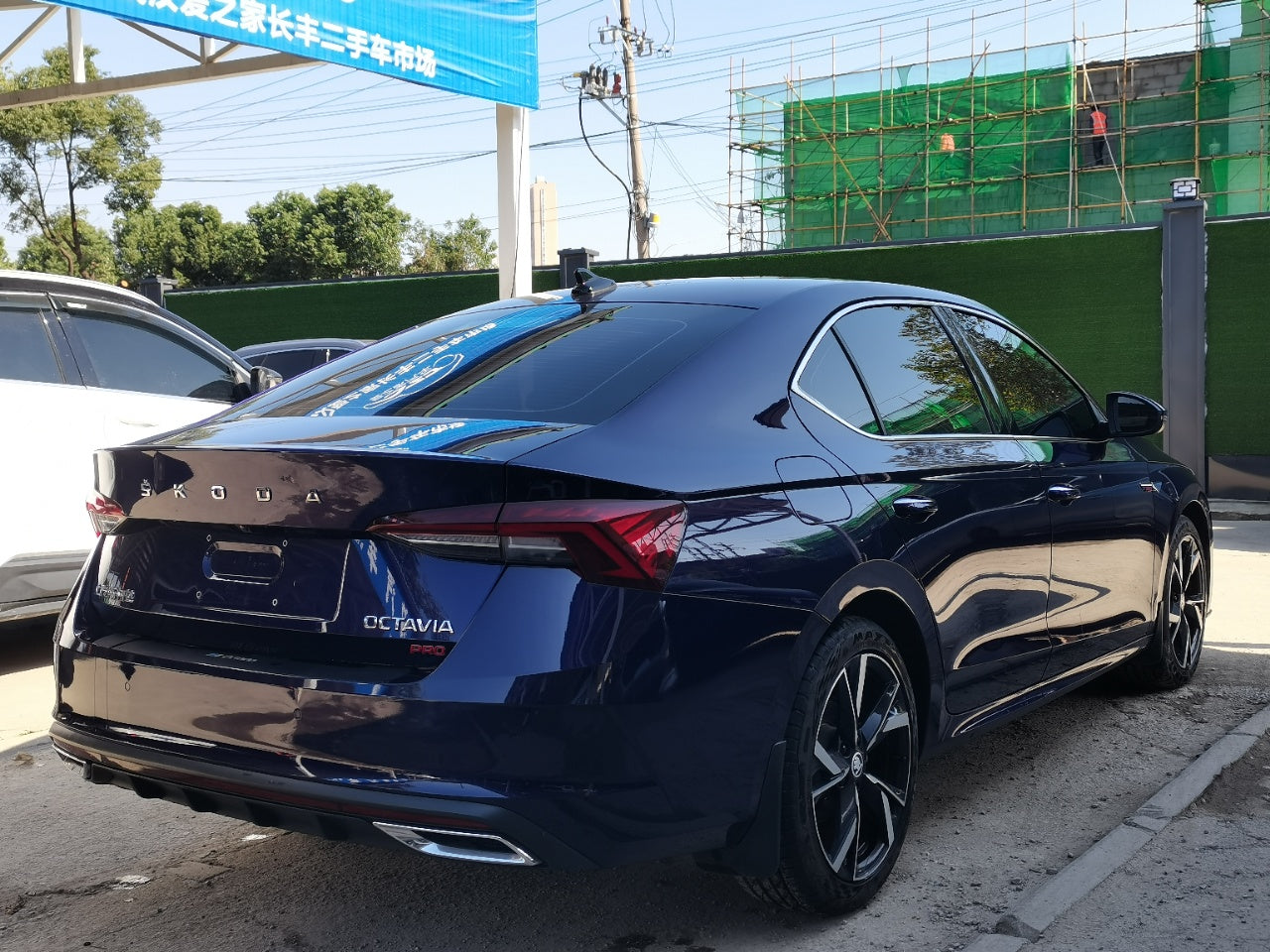 Skoda Octavia 2021 вид сзади