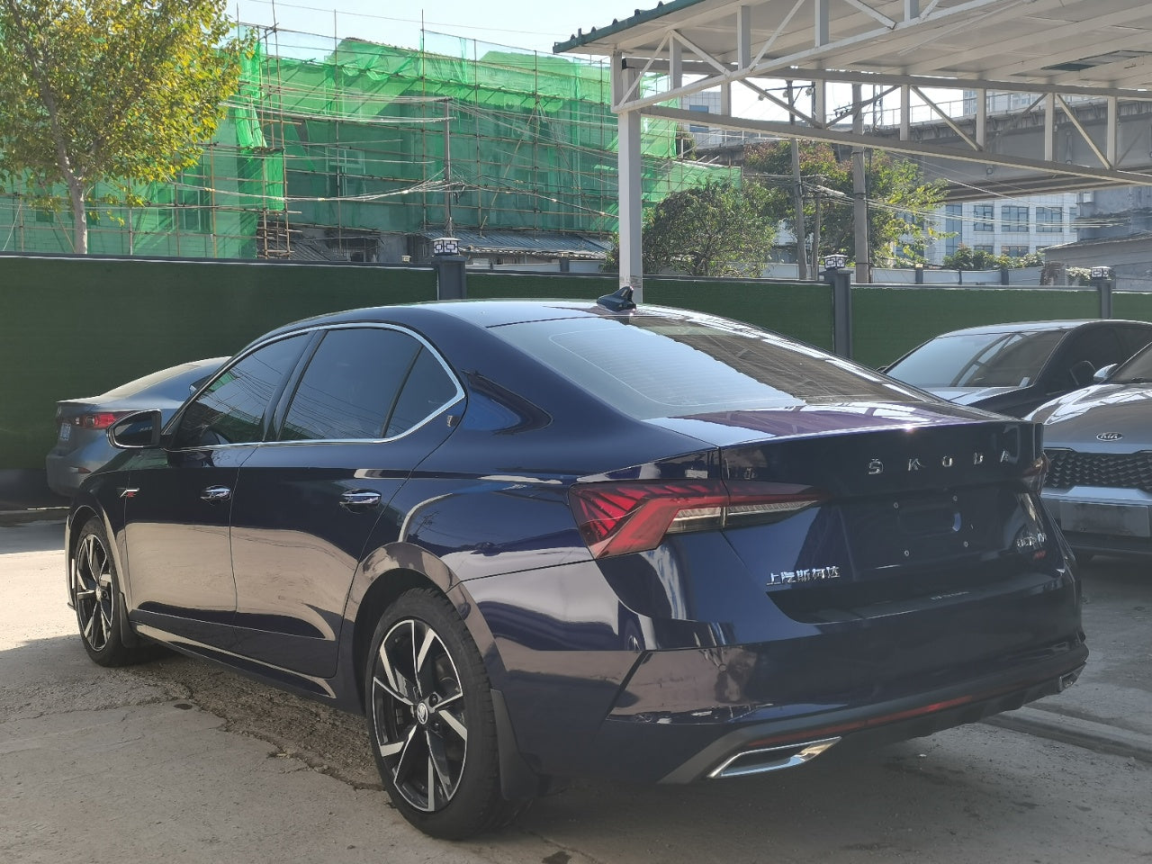 Skoda Octavia 2021 вид сзади